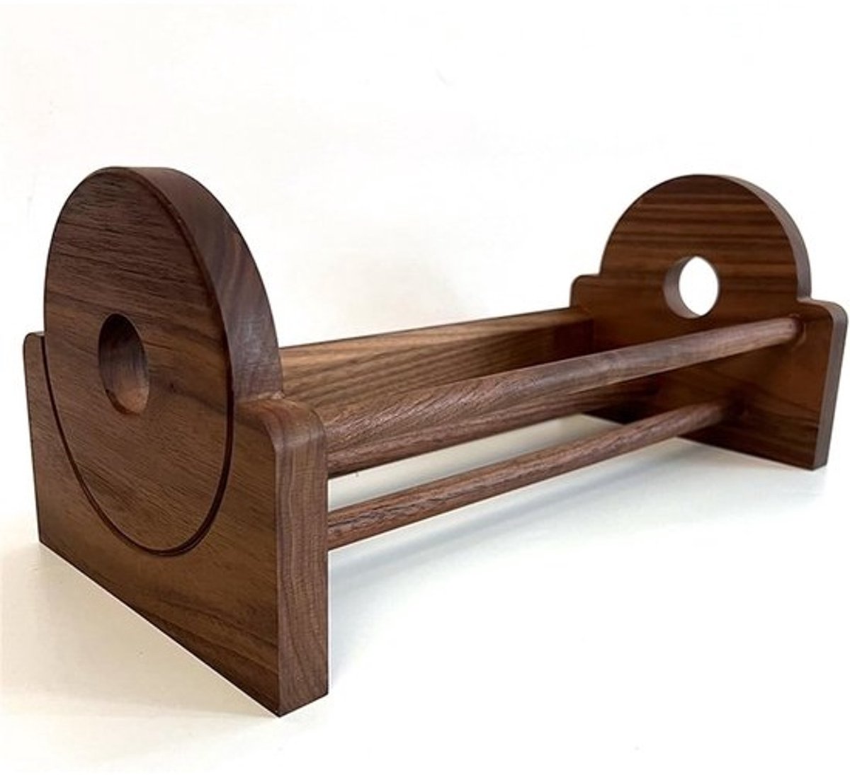 Houten CD Opberger - Vinyl Platen Houder - Muziek Collectie - Robuust Tafelmodel - 40 x 18.5 x 16.8 cm