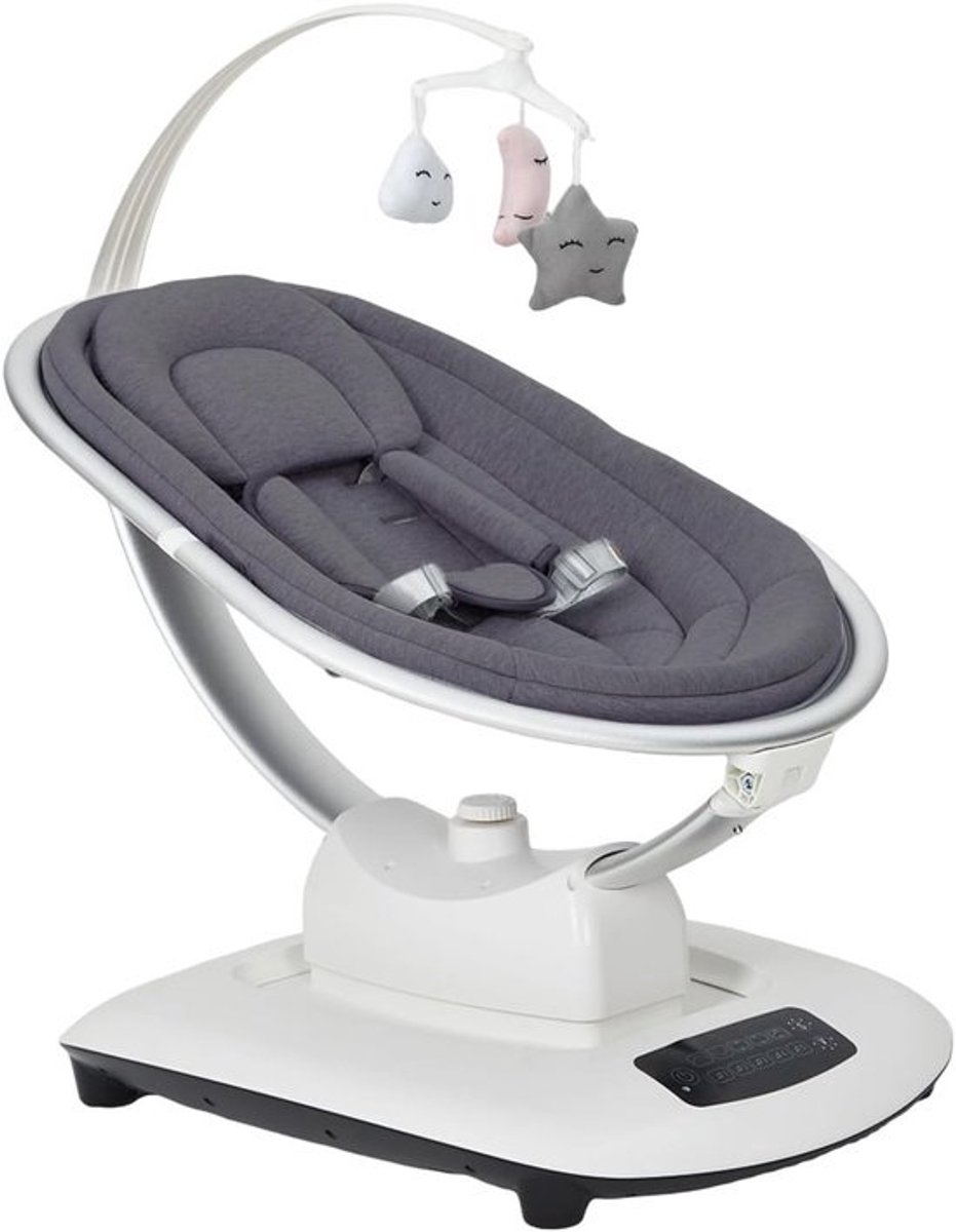 Elektrische Babywip - Schommelstoel Baby - Baby Entertainment - 5D Swing Technologie - 50 x 74.5 cm - Donkergrijs