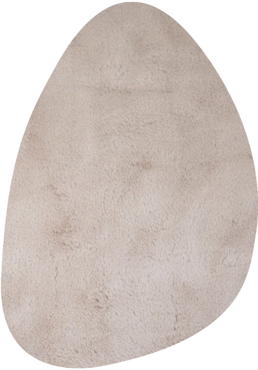 Veer Carpets Vloerkleed Morbido Sand - Kiezelvormig 200 x 280 cm - Extra Hoogpolig Fluffy Vloerkleed in Scandinavische / Hotel Chique Stijl