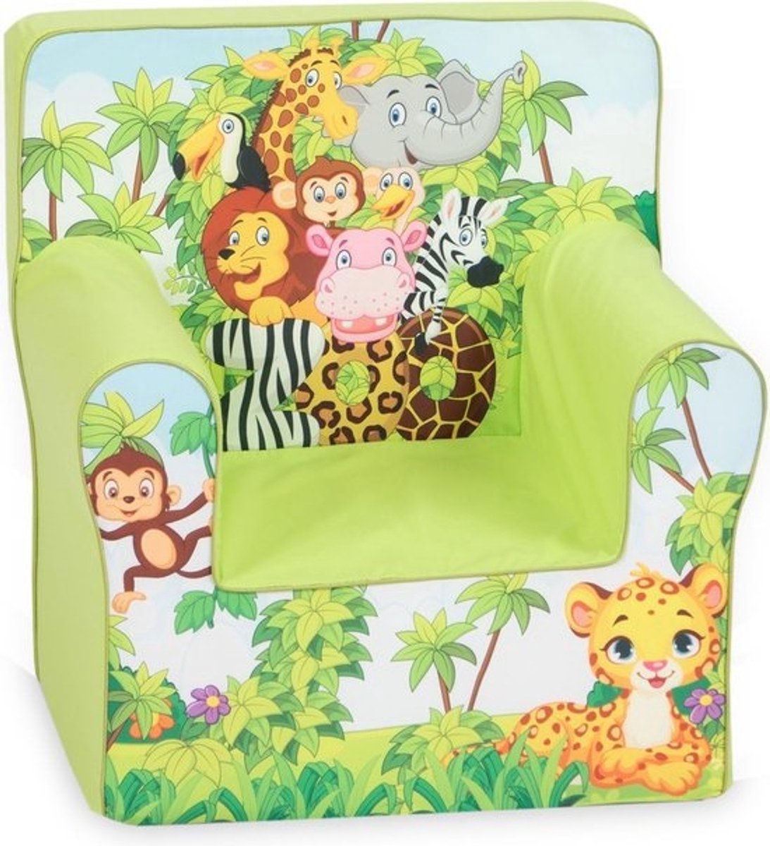 Kindersofa 1 Jaar Lichtgroen - Jungle Thema Speelbank