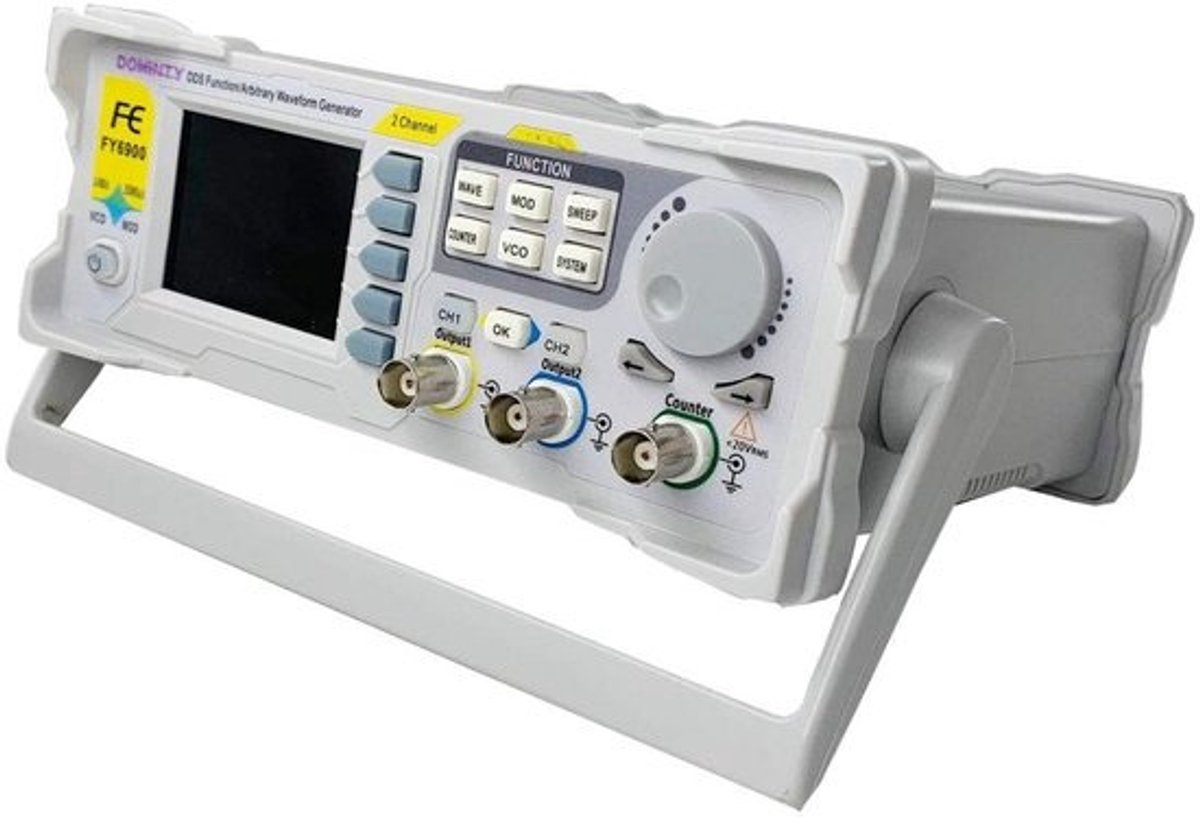 DDS Signaalgenerator 60MHz Dual Channel Functiegenerator met TFT Kleurendisplay