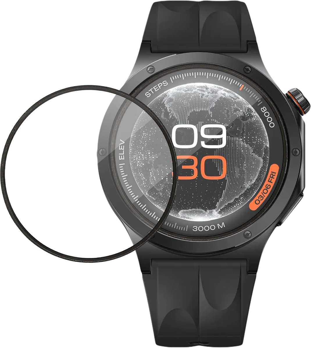 kwmobile Beschermfolie geschikt voor OnePlus Watch 4 Schermbeschermer - 2 x screenprotector smartwatch anti kras