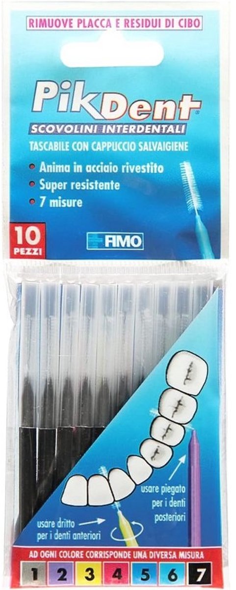 Interdentale Borstels Zwarte Conische Tandplakverwijderaar 1,2 mm - 10 Stuks