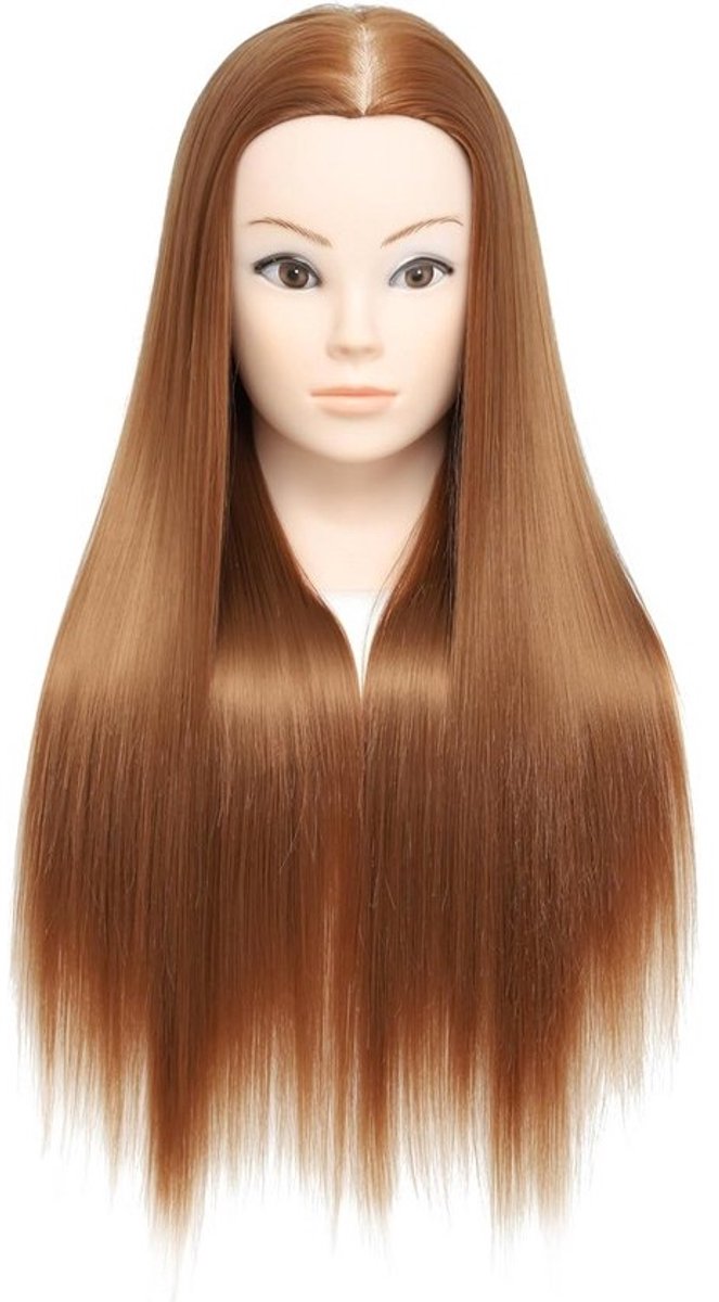 Trainingshoofd 66-71 cm 100% synthetische vezels voor lang haar