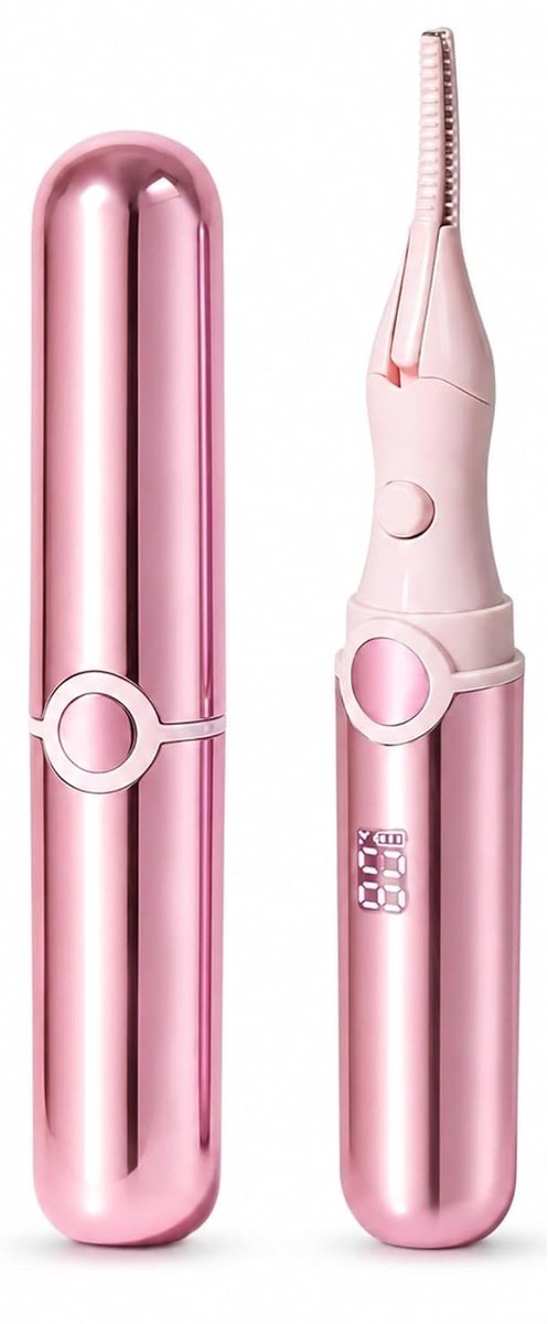 Ulisem - Verwarmde Wimperkruller - Elektrische Wimperkrultang - USB-C Oplaadbaar - 4 Temperatuurstanden - Anti-Verbrandingskam - Snelle Verwarming - Voor Natuurlijke en Kunstwimpers - roze