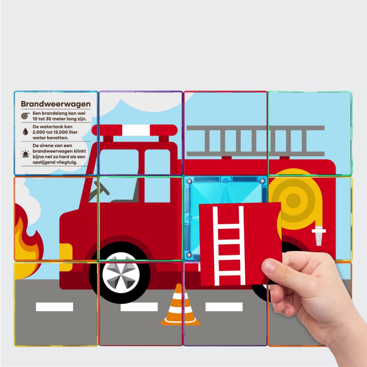 Coblo – Magnetic Tiles Toppers – Transport 60 stuks - Uitbreiding voor Magnetische tegels – Magnetisch speelgoed - Vanaf 3 jaar — afbeelding 4