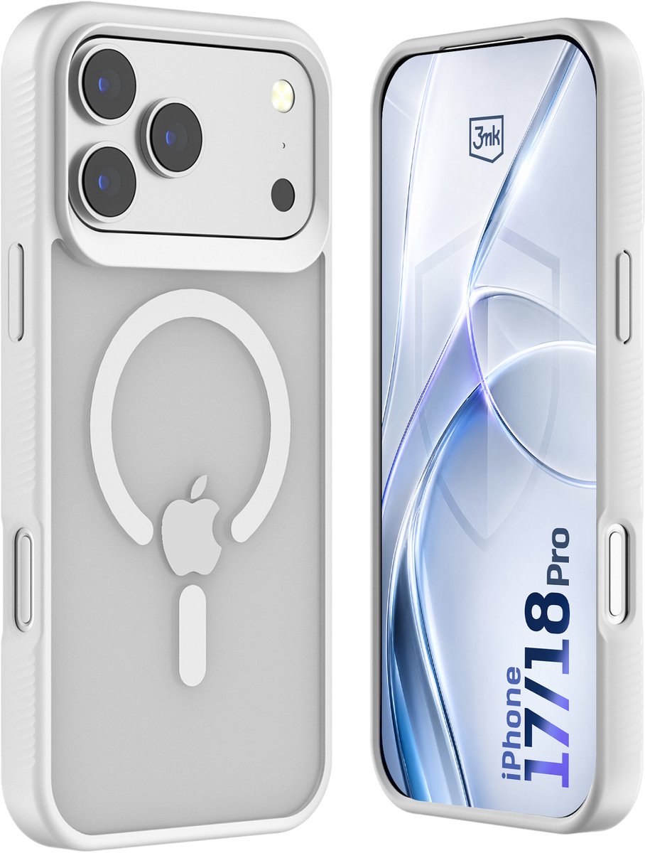 H Hardy Hazy MagCase - Geschikt voor Apple iPhone 17 Pro - Wit - MagSafe Compatibel - Shockproof - Mat