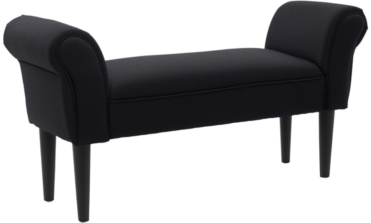 Bankje - Bedbank Met Tijdloos Design En Zachte Vulling - Draagvermogen Tot 130 kg - 102 x 36 x 51 cm - Zwart
