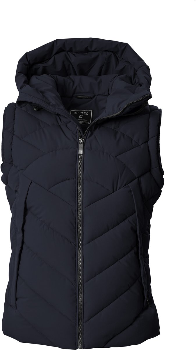 Killtec KOW 11 Women Vest - Bodywarmer - Dames - Gevoerd - Capuchon - Blauw - Maat 38