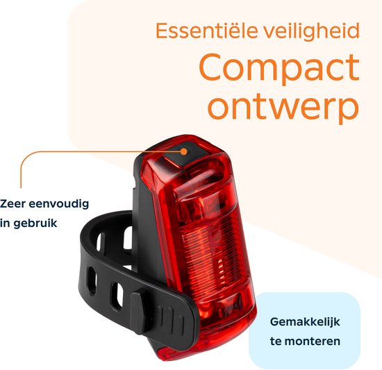 AXA Dwn Rear USB achterlicht – USB oplaadbaar – Vervangbare batterij — afbeelding 3