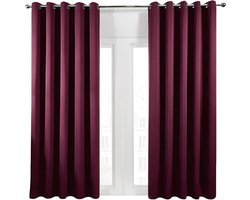 Verduisterend gordijn voor terrasdeur – 132 x 213 cm – Geschikt voor schuifdeuren – Extra breed verduisterend gordijn – Thermisch isolerende