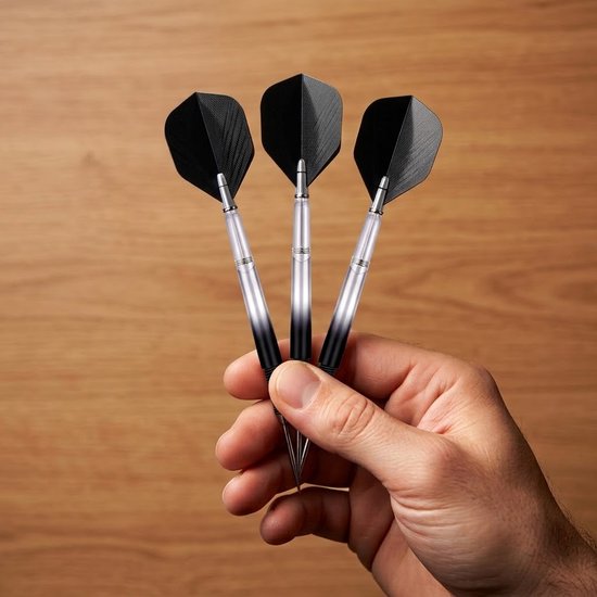 Zwart transparant gradiënt dart shafts 6 stuks kunststof dart shafts unisex 35 mm 2BA schroefdraad met lichtgewicht ontwerp en zilverkleurige ring voor darts accessoires — afbeelding 4