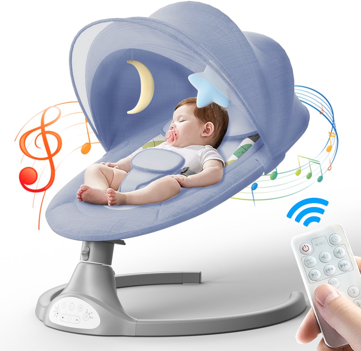 Bol.com Kimbosmart Elektrisch Wipstoel - Afstandsbediening Bluetooth - Free Hands met 5 Trillingsamplitudes 3 Muziektijden met M... aanbieding