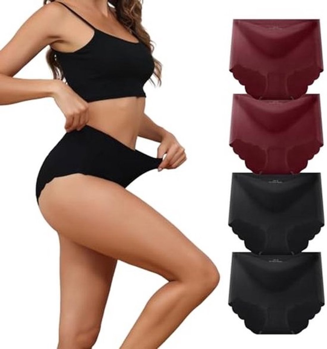 Naadloze hoge taille onderbroeken voor dames - sexy hipster panty's multipack