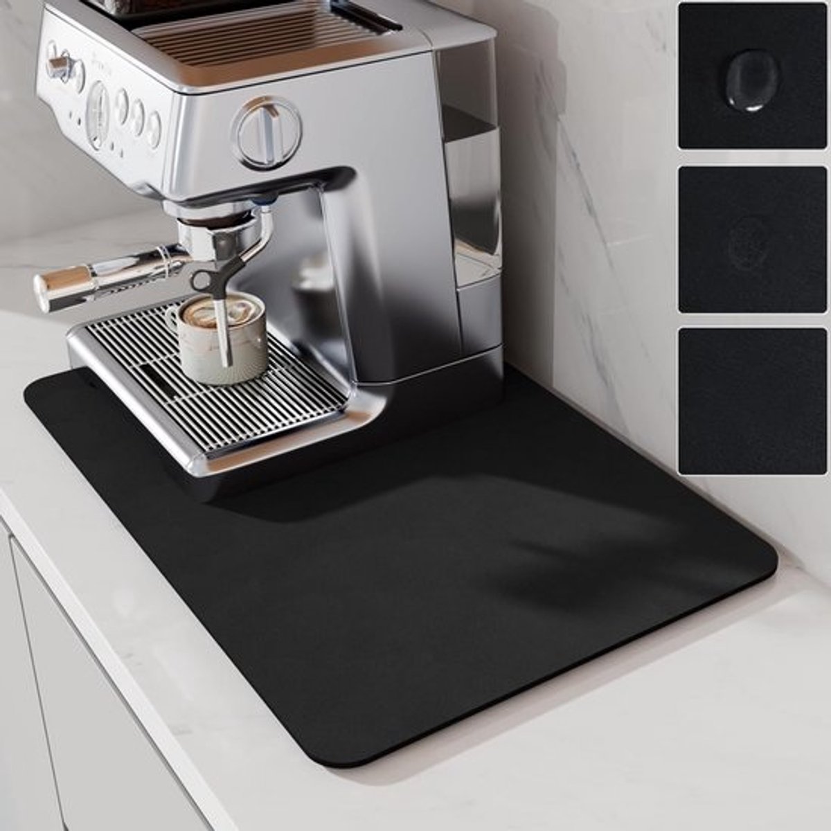 Koffiemat voor aanrecht, Absorberende Droogmat voor Koffiezetapparaat, 50x30cm