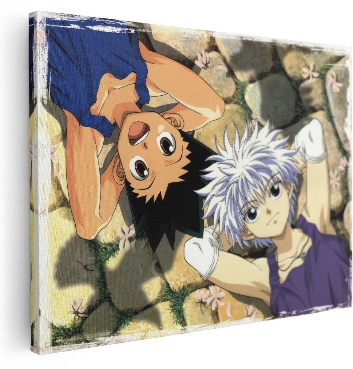 Artaza Canvas Schilderij Hunter X Hunter - 160x120 cm - Groot - Anime Wanddecoratie Kinderkamer - Muurdecoratie Jongens - Killua Slaapkamer Decoratie