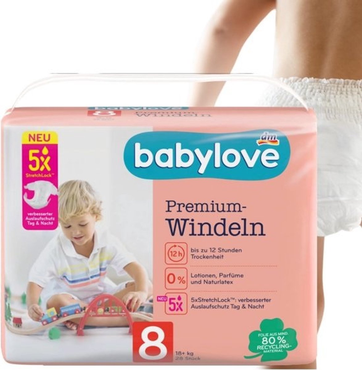 Babylove luiers Premium maat 8 XXL 18+ kg, 28 stuks
