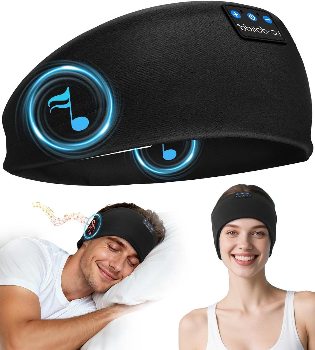 Bluetooth Hoofdtelefoon - Slaap Koptelefoon - Muziek Luisteren - 15 Uur Batterij - Verstelbaar - Zwart