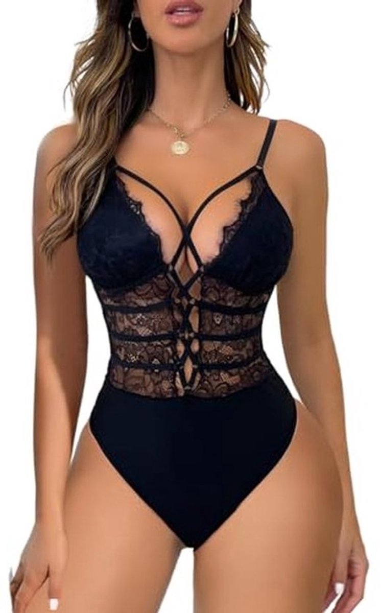 Dames Sexy Bodysuit Een Piece Babydoll Lingerie Lace Teddy Negligee