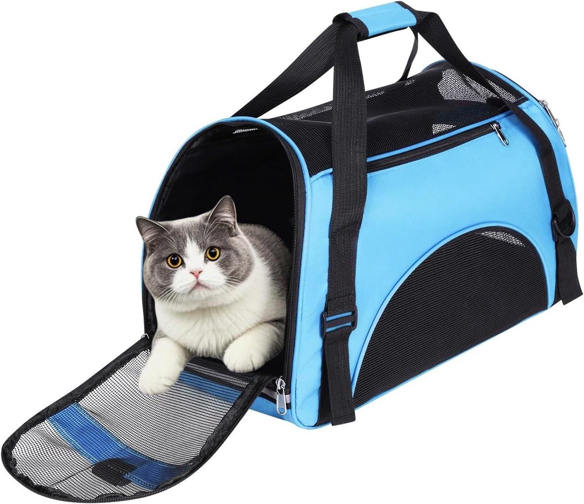 Huisdier Transporttas - Draagtas Dieren - Reizen met Huisdier - Ademend Mesh Ontwerp - 42 x 20 x 25.5 cm