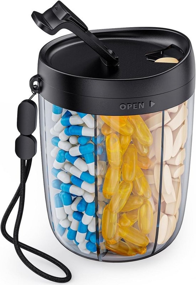 Ronde Tablettenbox voor 7 Dagen - Ideaal voor Ochtend, Middag en Avond