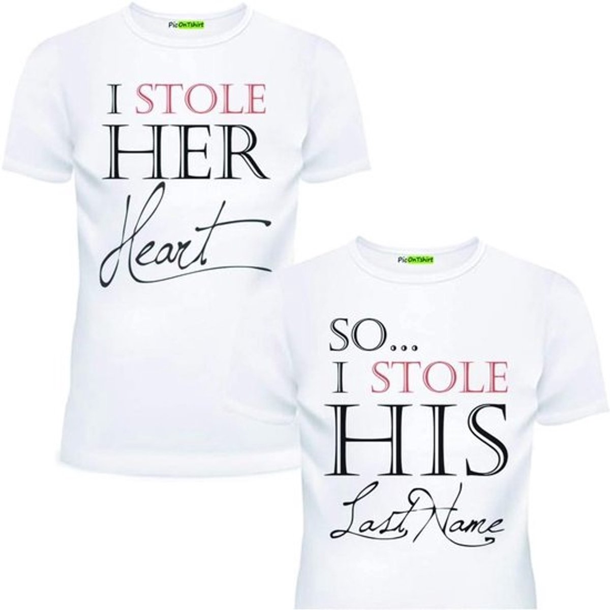 Koppel T-shirt Set voor Getrouwde Paren Huwelijkscadeau en Verjaardag