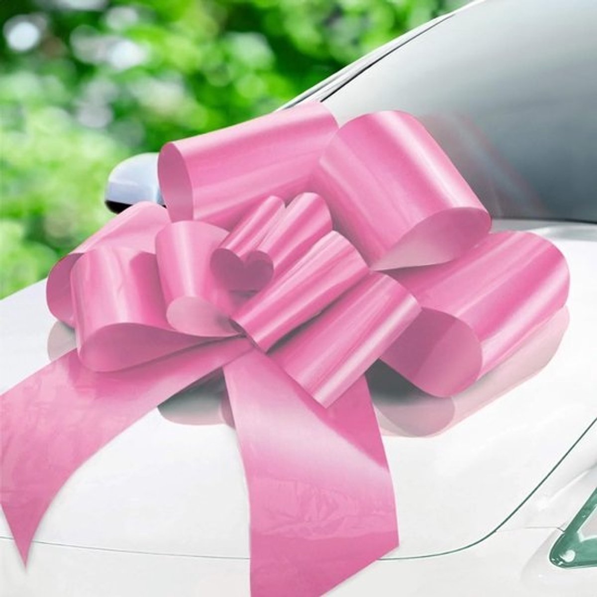 XXL Decoratieve Strik Roze - Grote Geschenk Strik voor Auto, Feest of Cadeau - Ø 76 cm