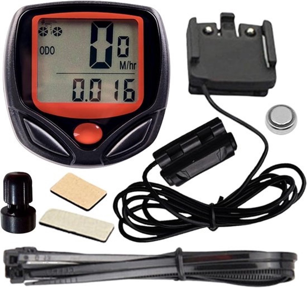 Fietscomputer - Kilometerteller Snelheidsmeter - Fietsen Registratie - Waterdicht LCD Scherm - Compact Formaat - Multicolor