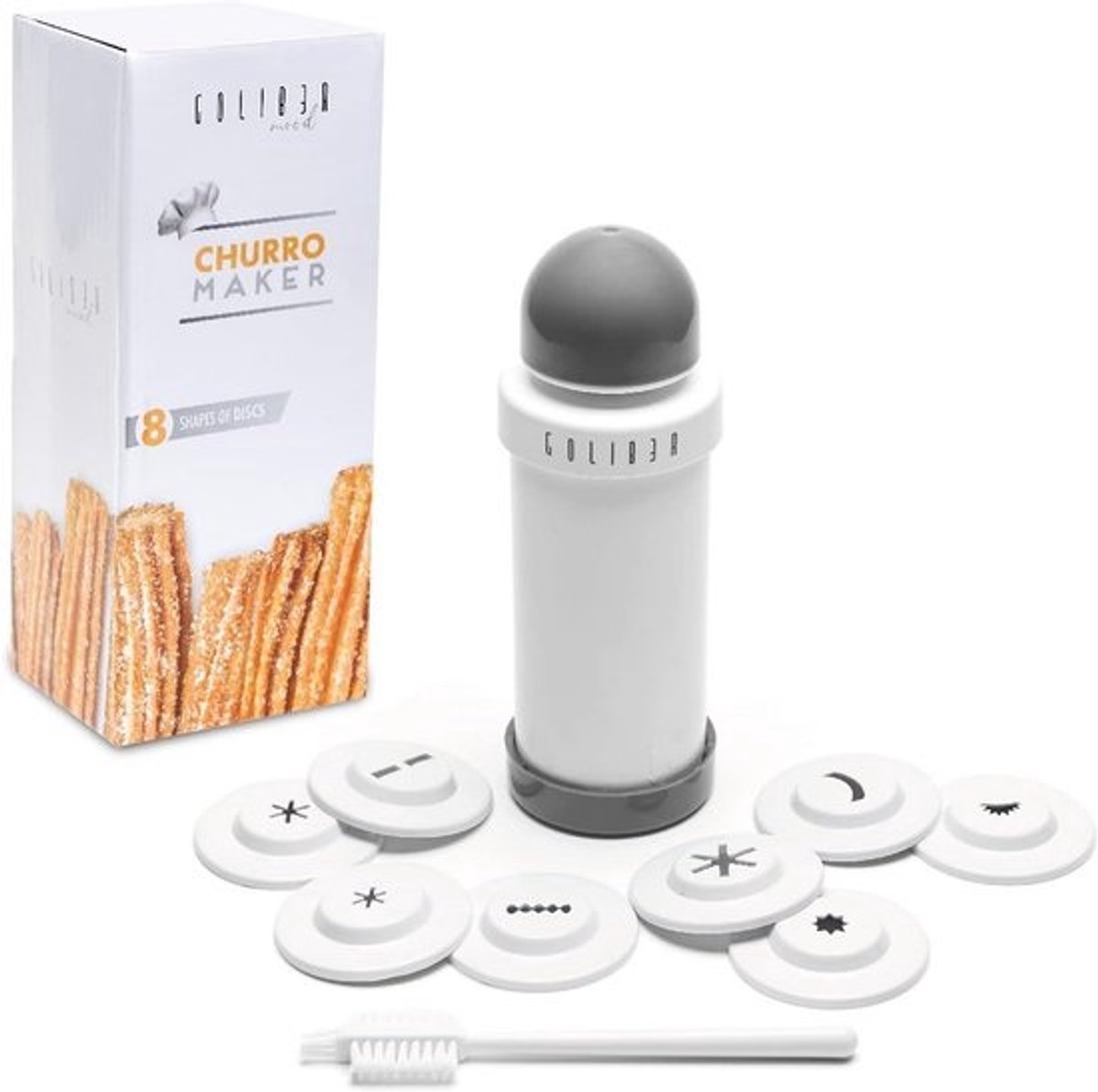 Churros Pers Machine met 8 Vormen - Eenvoudig Zelf Churros Maken en Frituren