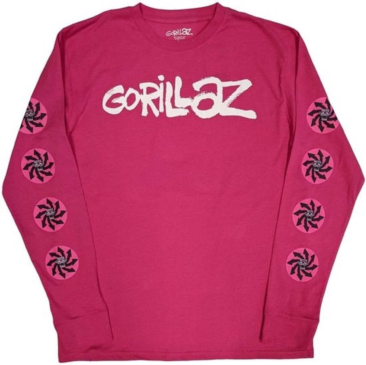 Unisex T-shirt met Lange Mouwen en Band Logo Roze