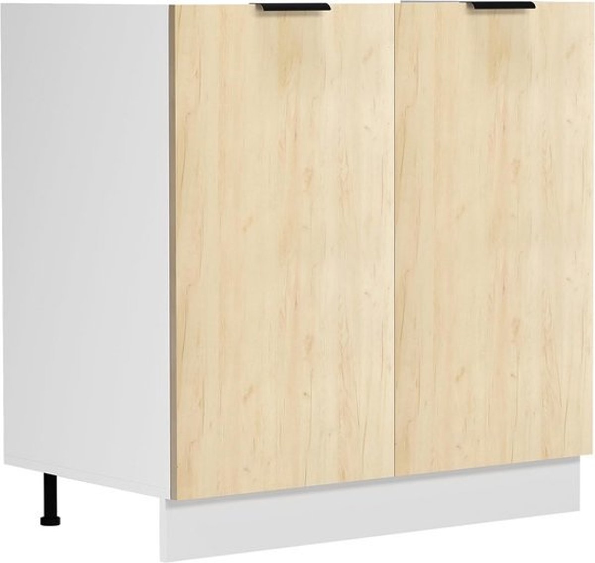 Spoelbak Onderkast Keuken 80 cm Breed - Eiken Wit/Honing