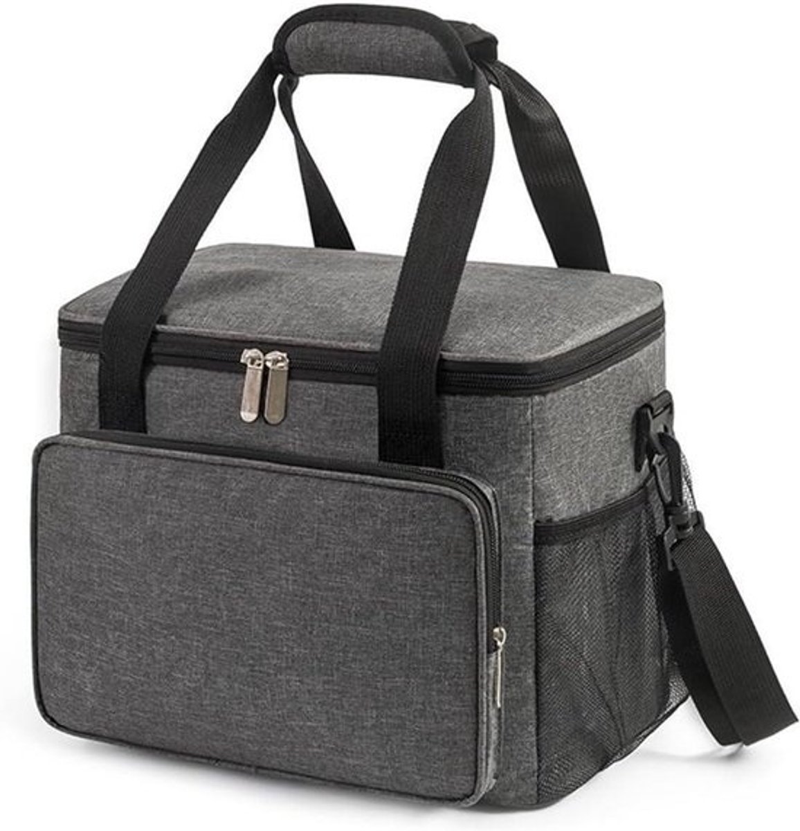 Koeltas - Lunchtas Geïsoleerd - Picknick Boodschappen - Waterdicht Lekvrij - 16L Capaciteit - Grijs