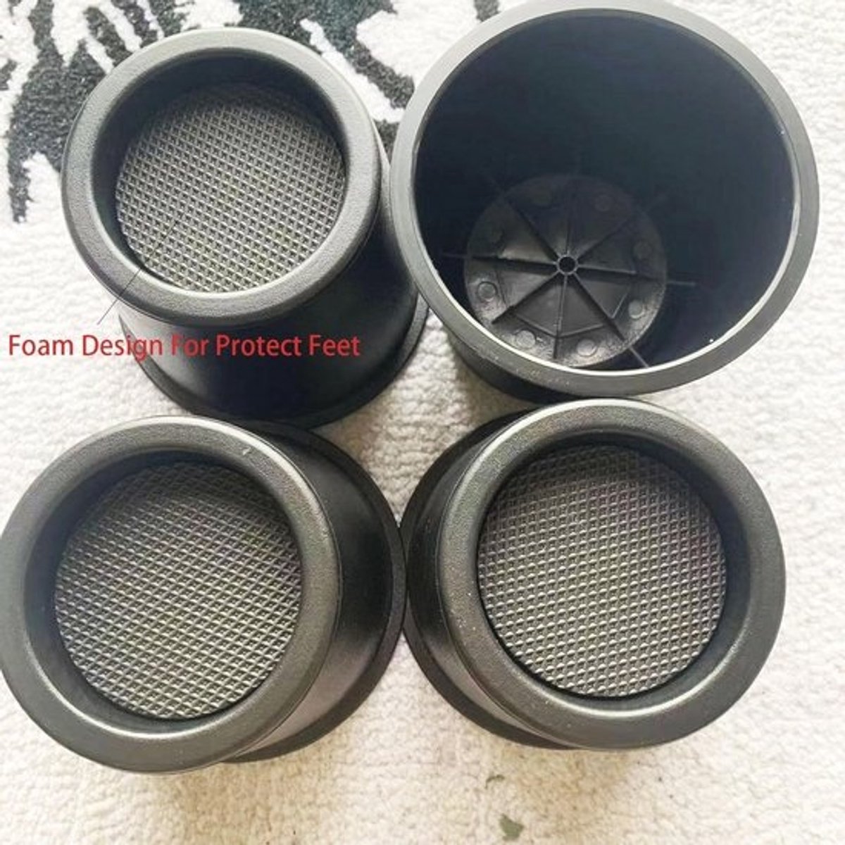Set van 4 bedverhogers - 4 inch ronde meubelpoten verhoger voor comfortabeler zitten en gemakkelijker opstaan