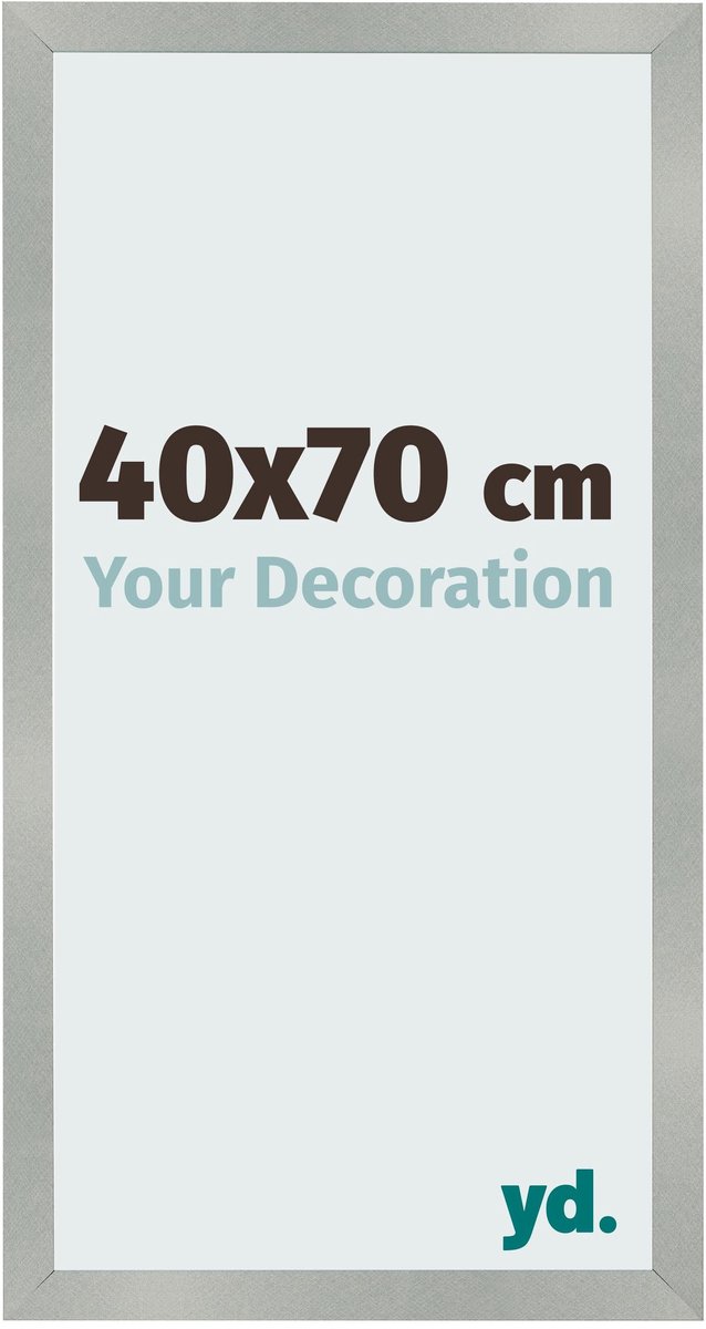 Your Decoration - Fotolijst 40x70 cm - MDF - Aluminium Geborsteld - Bologna