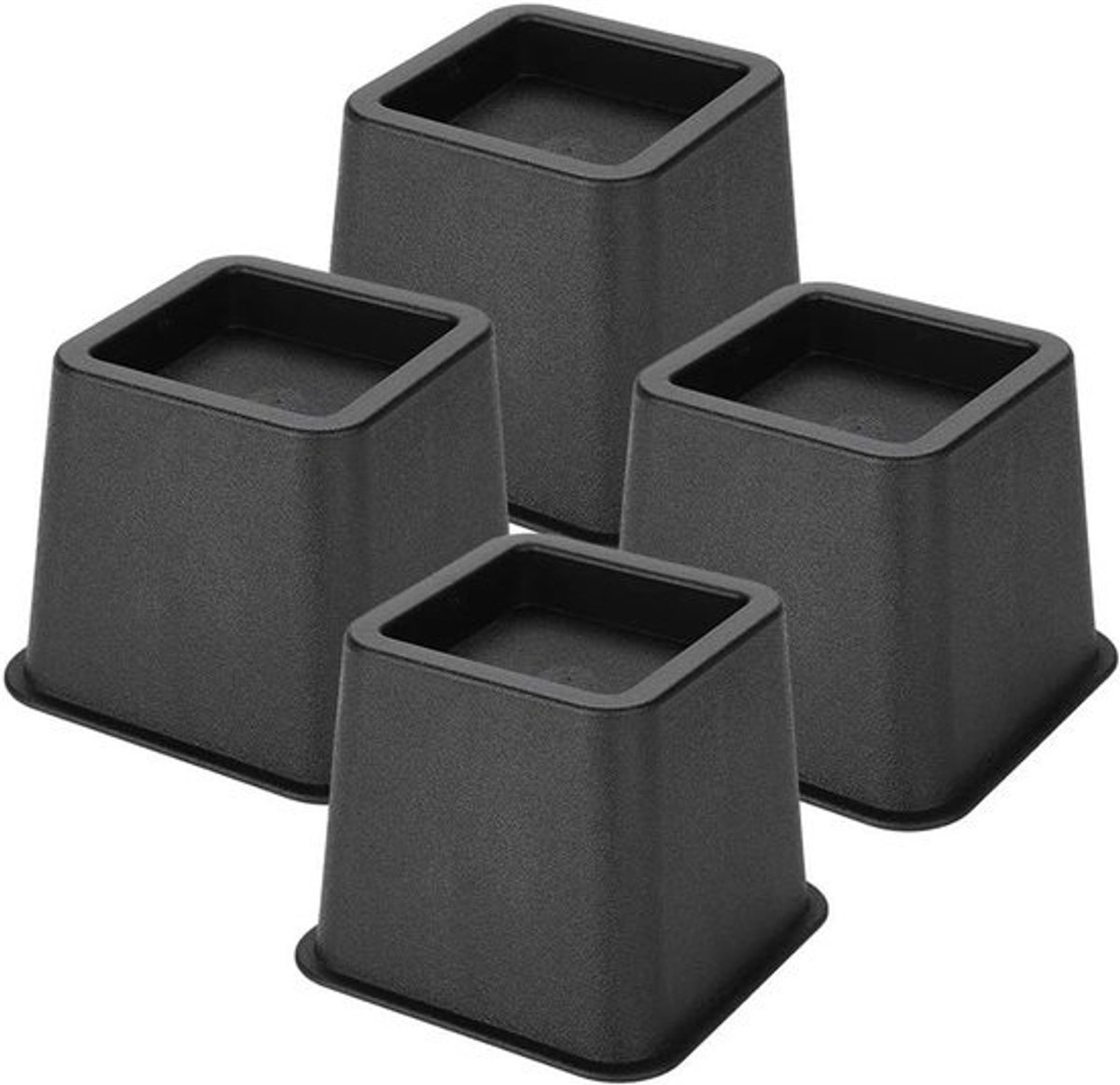 Meubelverhogers 4 Stuks - Bed en Tafel - Meubels Verhogen - Extra Stabiliteit - 120 x 90 mm - Zwart