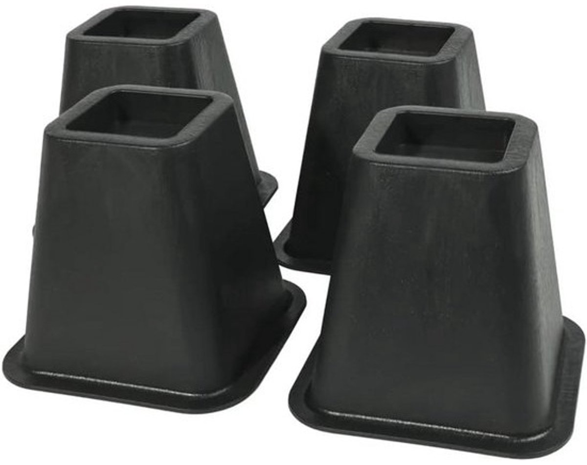 Hoge Meubelverhogers voor Banken en Tafels - 6 Inch Verhogers - Set van 4 Zwart