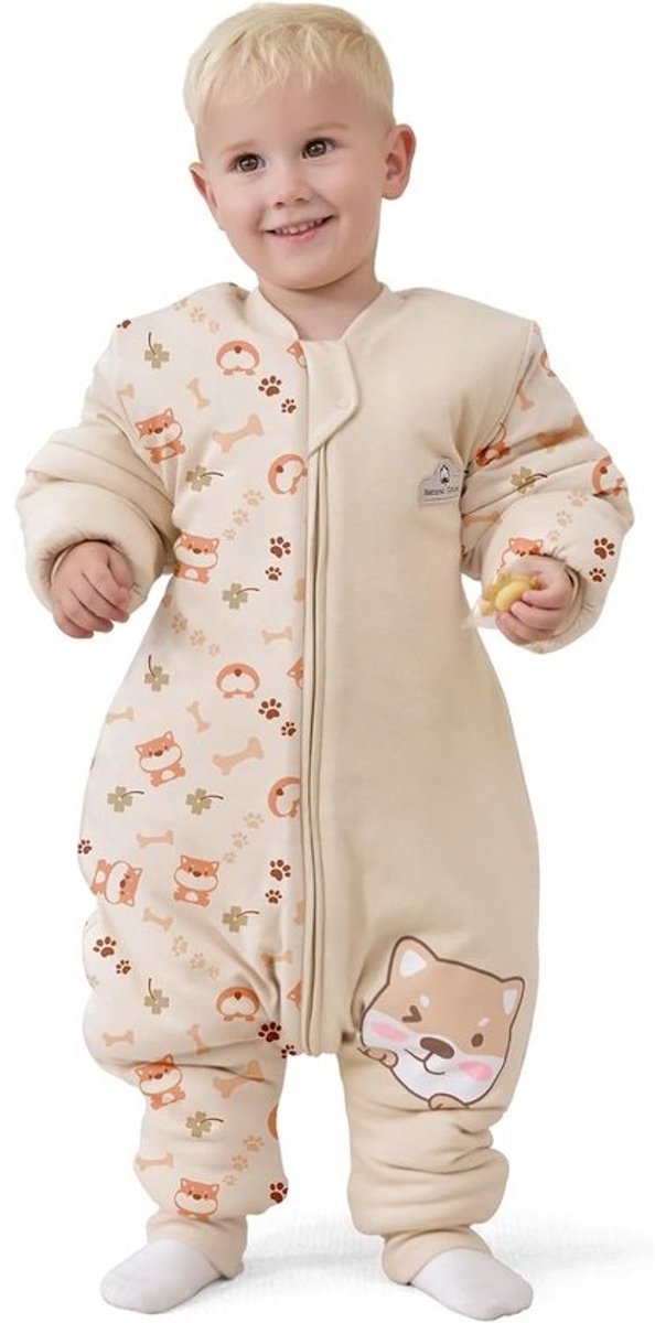 Winterslaapzak met lange mouwen en voeten voor baby en peuter - 3.5 TOG - Ademend Katoen