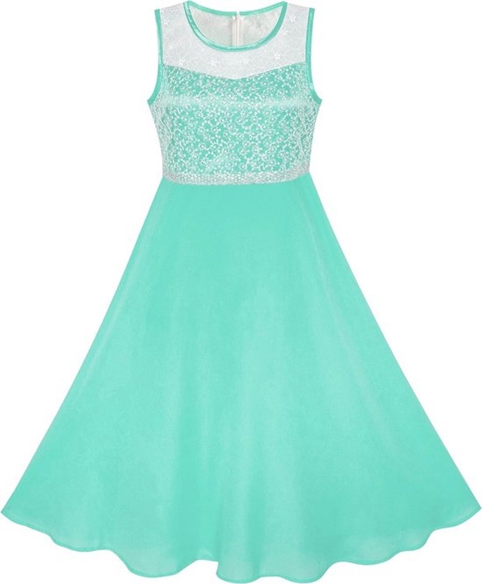 Meisjes Chiffon Feest- en Bruidsmeisjesjurk 6-14 Jaar
