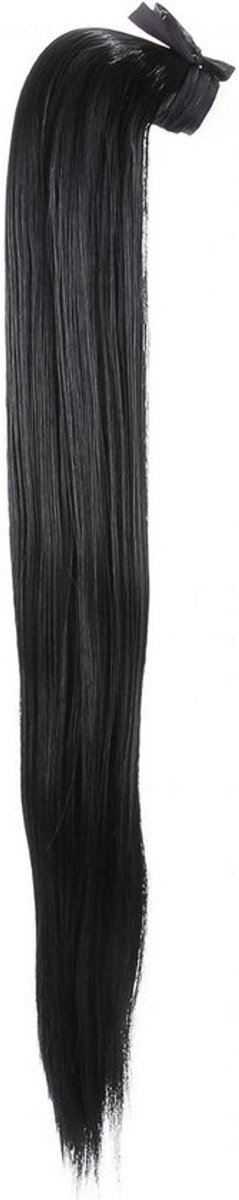 60 cm Gladde Vlecht Clip-in Paardenstaart Haarverlenging Voor Lang Haar