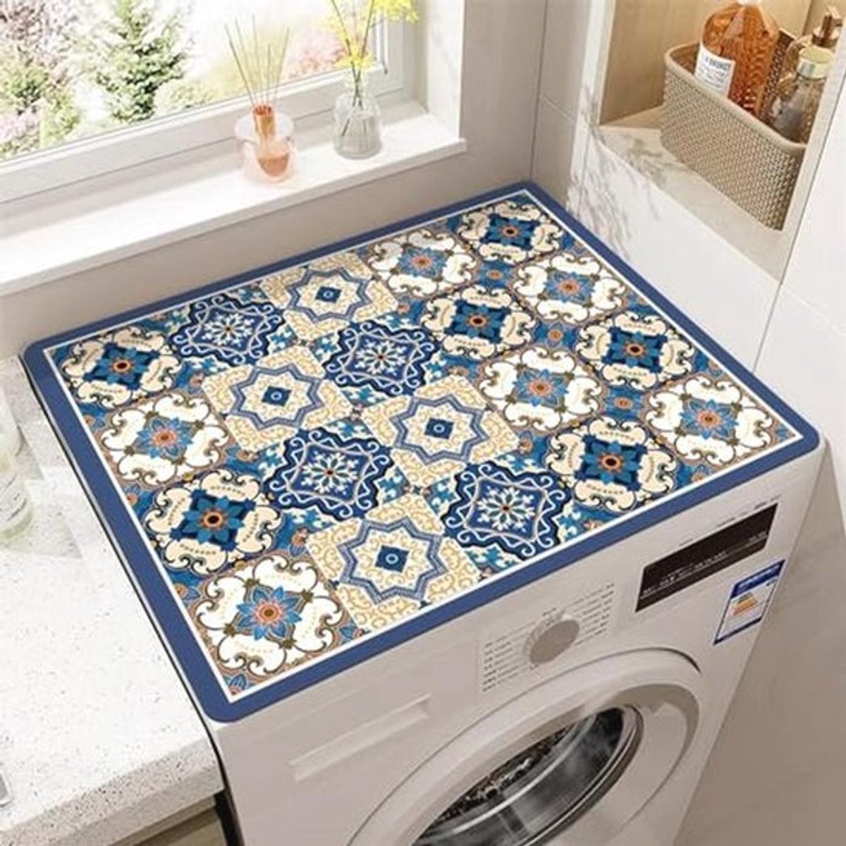 Wasmachine en Droger Beschermmat - Stofdichte Antislip Rubberen Hoes voor Wasruimte - 60x60 cm