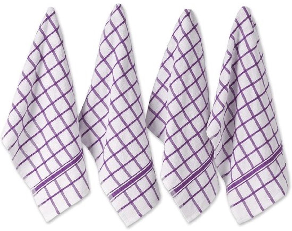 Theedoeken Katoen - Keukendoeken Absorberend - Keuken Schoonmaken - Zeer Absorberend - 4 Stuks 40x66cm - Meerdere Kleuren