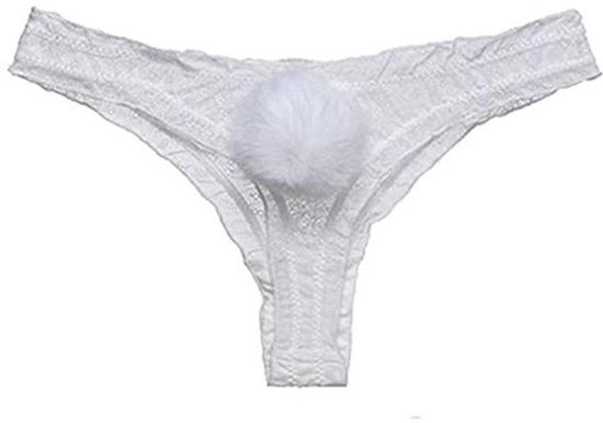 Dames Kanten Thongs Ondergoed met Konijn Staart Cosplay Lingerie