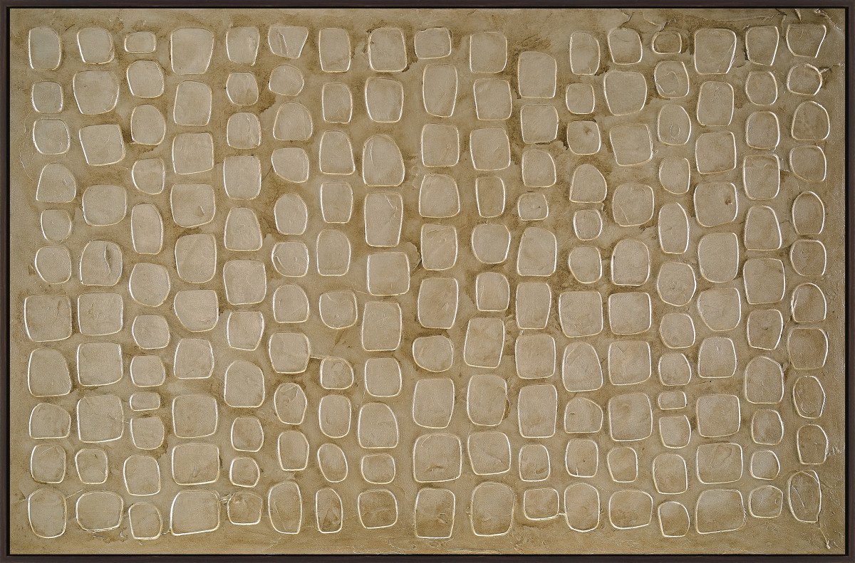 Ter Halle Handgeschilderd Schilderij - Wanddecoratie - Gouden Patronen - 100x150cm