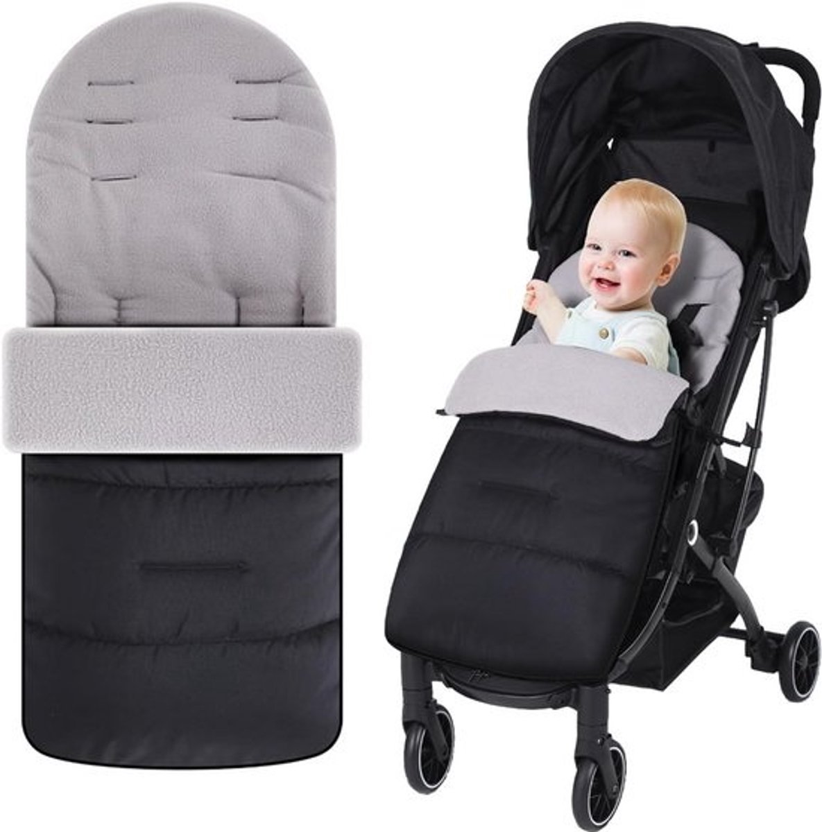 Voetenzak Buggy - Kinderwagen Wiegdeken - Universeel - Voering