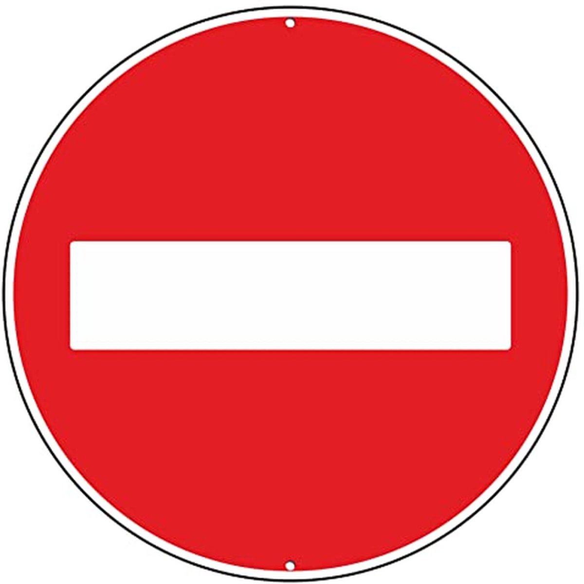 Verkeersteken Aluminium - Verboden toegang - Terrein afbakenen - UV-print weerbestendig - Ø 30 cm - Zink verboden