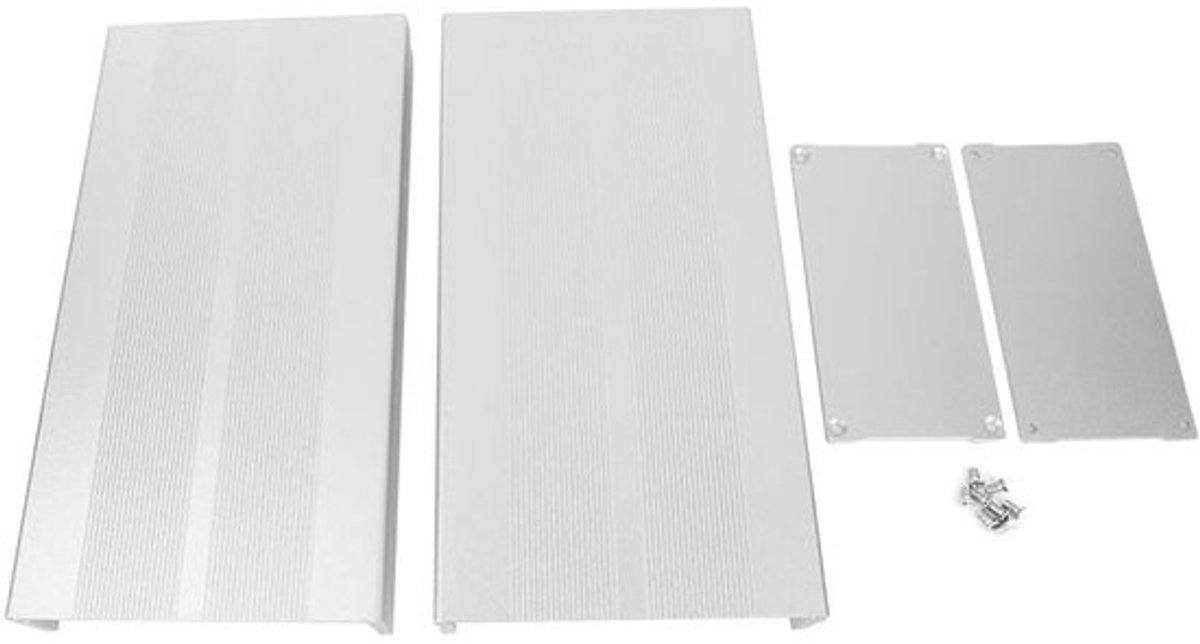 Aluminium Behuizing - Projectdoos Koelbox - Elektronica Projecten - Snelle Warmteafvoer - 55 X 106 X 200 Mm - Zandzilver