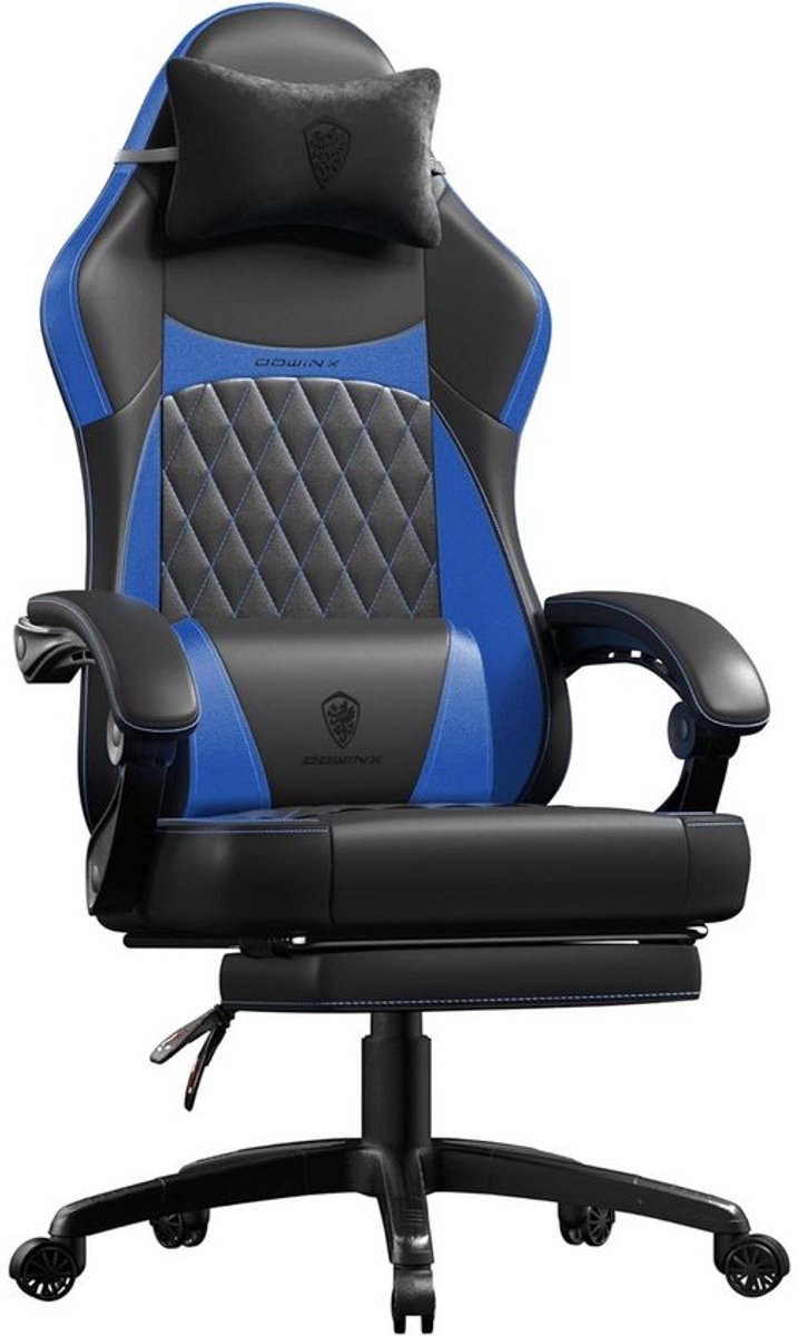 Ergonomische Gamingstoel Blauw - Comfortabele Racing Stoel met Lendensteun tot 150 kg