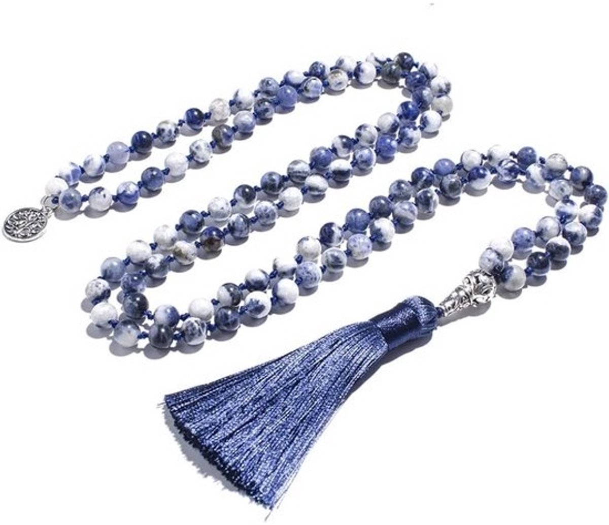 108 Mala Kralen Ketting Natuursteen Meditatie en Yoga Hanger