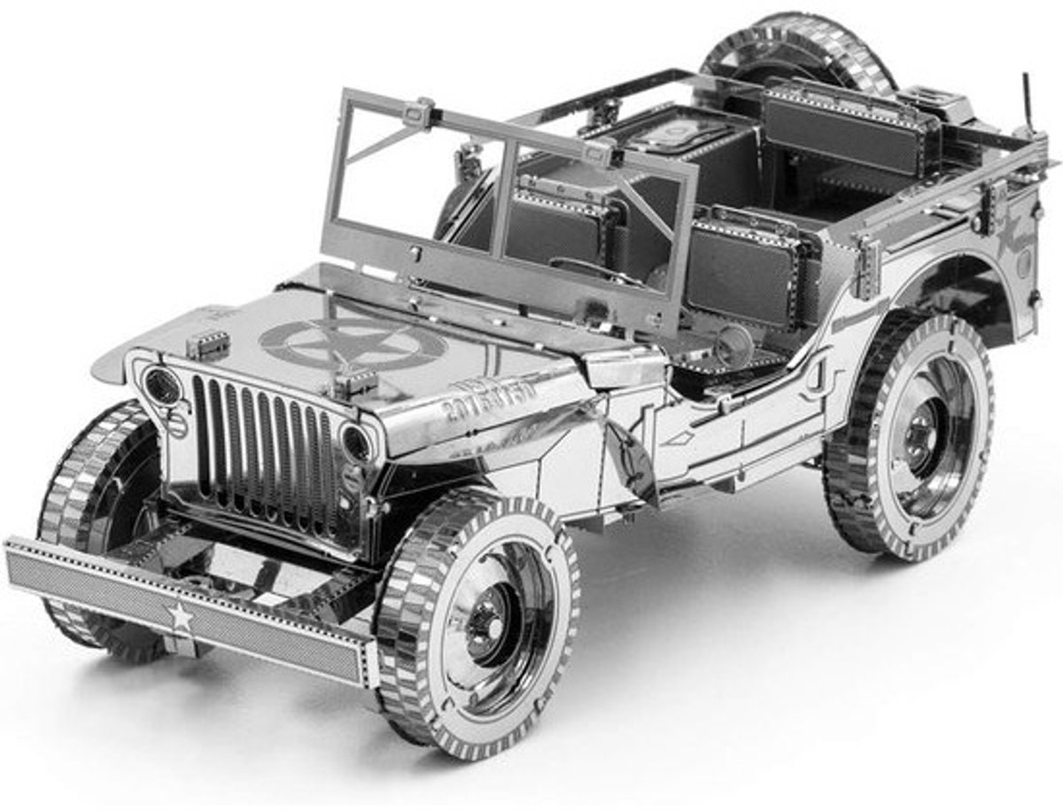 3D Metalen Modelbouwset Willys Overland Jeep - Premium Serie Puzzel