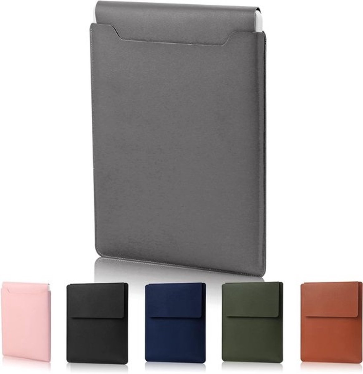 Laptophoes 14 inch donkergrijs | Gewatteerde laptoptas | Dun & draagbaar | Geschikt voor MacBook Pro 14 inch/13,3 inch en Air 13,3 inch | Bescherm je laptop in stijl
